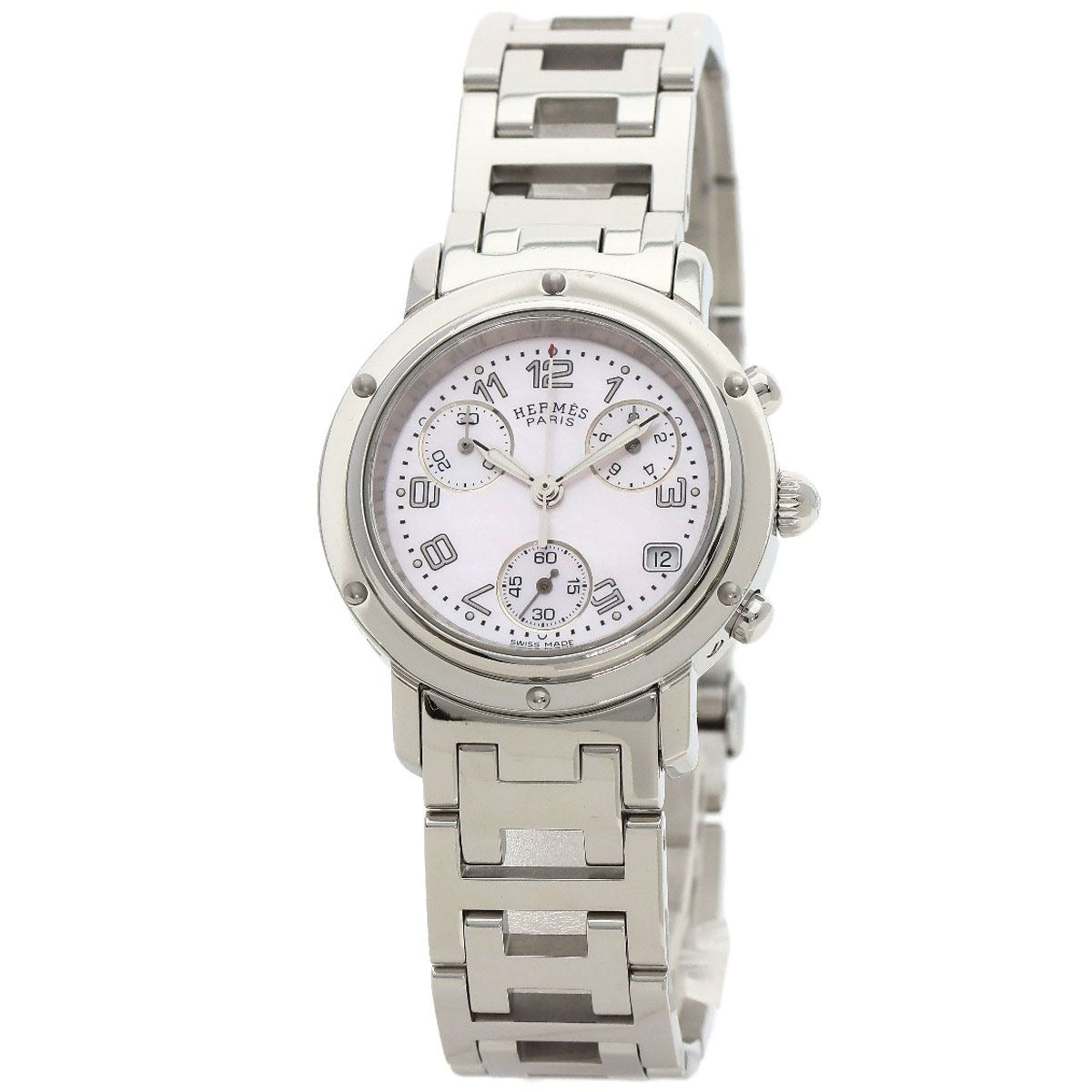 Hermes Clipper Chronograph Watch SS