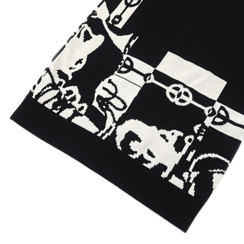 Hermes Knit Dress Kraketis Chaine D'ancre 34 BK 2e2506d2 Women's