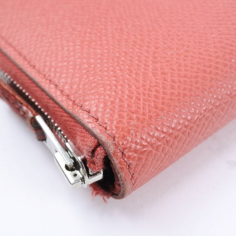 Hermes Azap Silk Inn Long Vaux Epson Rose Jaipur Pink T Ladies Long Wallet