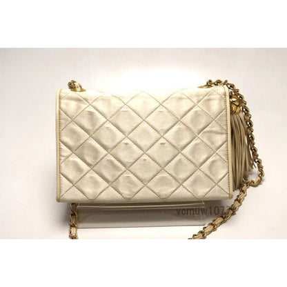 Chanel Quilted Satin Leather Chain Shoulder Bag — view 2
