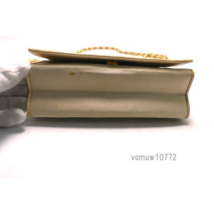 Chanel Quilted Satin Leather Chain Shoulder Bag — view 3