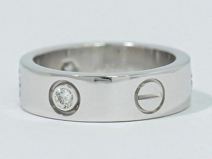 Authentic Cartier Love Diamond 3P 750 WG Ring 51 11 White Gold Accessories