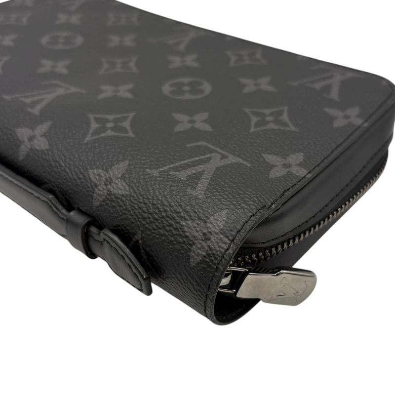 3232 Louis Vuitton Long Wallet Zippy XL M61698 Monogram Eclipse LV Wallet Black