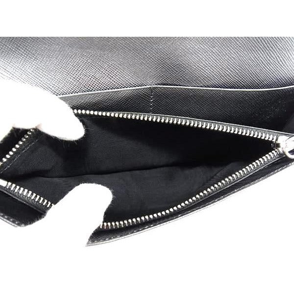 Prada 2 M0836 Saffiano Leather Foldable Long Wallet Billfold Coin Purse — view 5