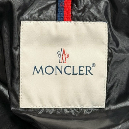 Moncler Gary Logo Patch Hooded Double Zip Up Jacket Navy — view 10
