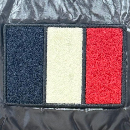 Moncler Gary Logo Patch Hooded Double Zip Up Jacket Navy — view 6