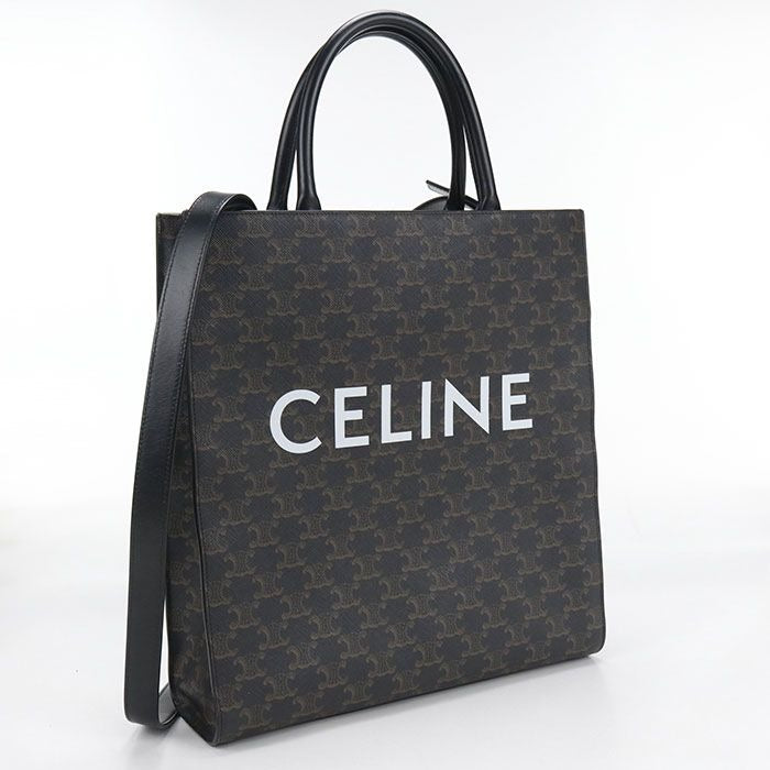 Celine Vertical Cabas Triomphe Canvas Tote