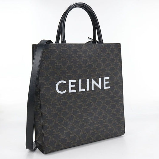 Celine Vertical Cabas Triomphe Canvas Tote