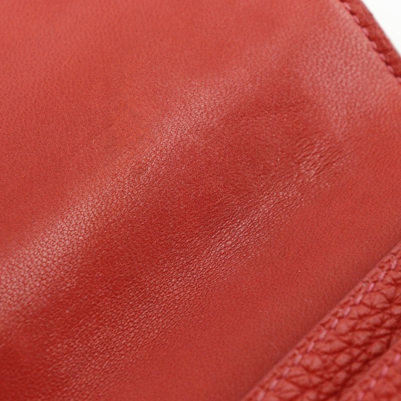 Hermes Dogon GM Taurillon Clemence Red □R Ladies Long Wallet