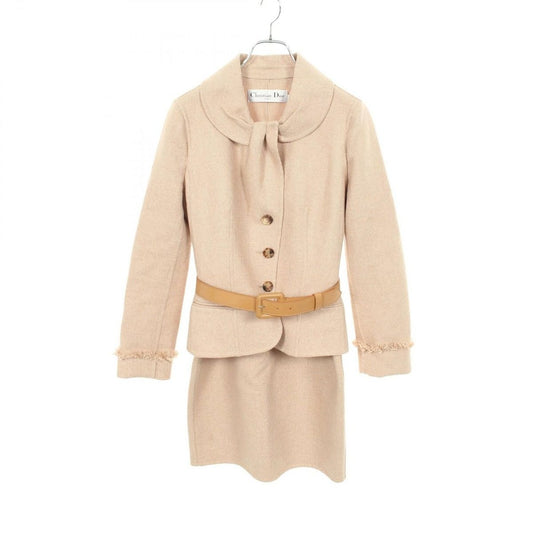 Dior Suit Jacket Beige Wool Set