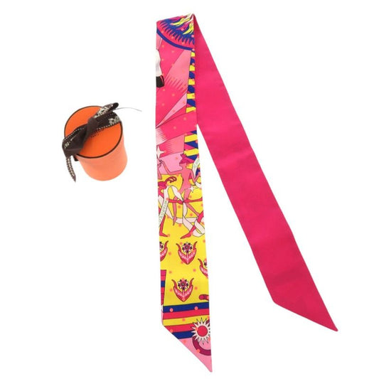 Hermes Twilly Plumetis Silk Rose Multicolor 0771