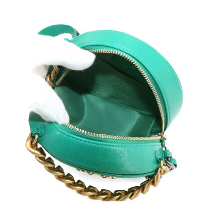Chanel 19 Round Clutch Chain Shoulder Bag Lambskin Green Ap0945 Chanel 19 Bag