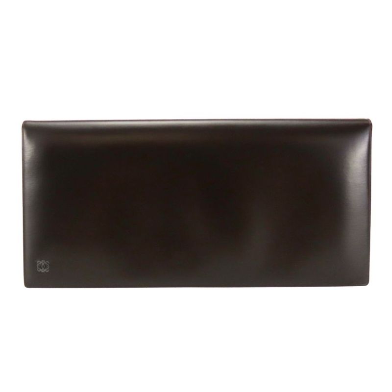 Loewe Wallet Leather Dark Crown Bifold Long Wallet Chic Men Loewe