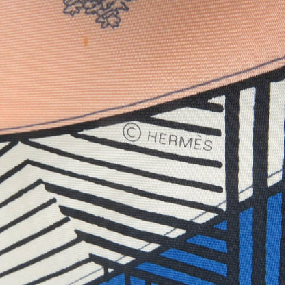 Hermes Carre Geant Carre 90 JEU DES Omnibus ET Dames 100% Silk Large Shawl