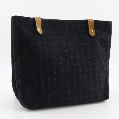 Hermes Amedava Cabas De Poche Long Shoulder Canvas Black Women's Shoulder Bag