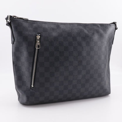 Louis Vuitton Mick MM N40004 Damier Graphite Canvas Black Sr4121 Men's Shoulder