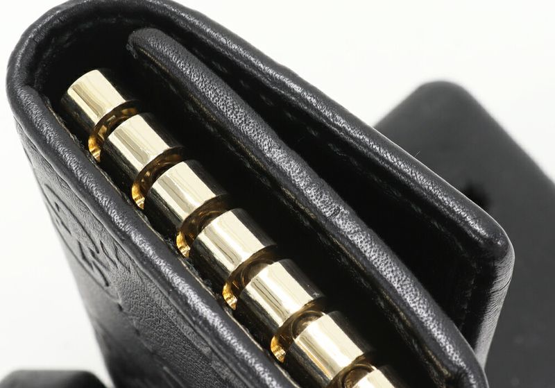 Gucci 6-strand Key Case Ggguccissima Calf Black Gold Hardware 138098