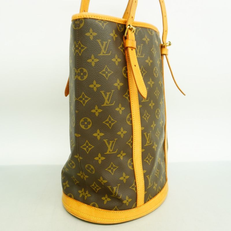 Louis Vuitton Tote Bag Monogram Bucket GM M42236 Brown Ladies