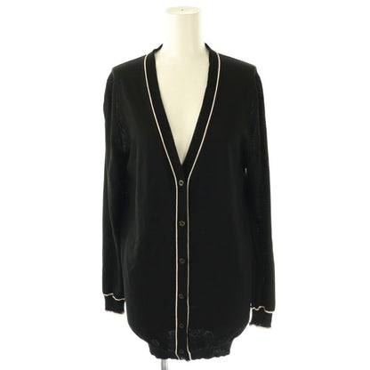 Prada Cardigan 38 Black Light Beige