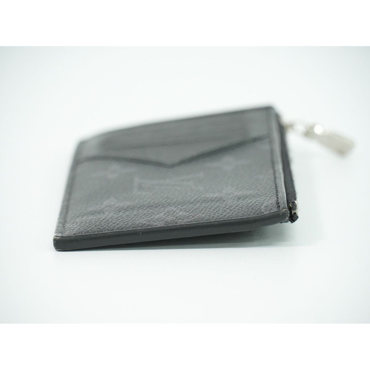 Louis Vuitton LV Coin Card Holder Monogram Eclipse Taiga Leather Noir — view 4