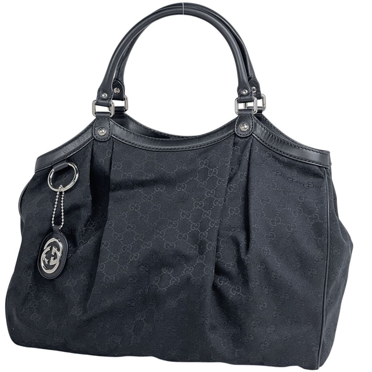 Gucci GG Pattern Ski Tote Canvas Black