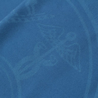 Hermes New Livris Cashmere Silk H Logo Stole Blue