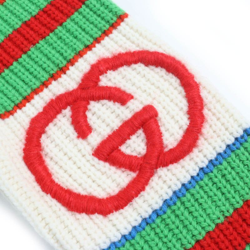 Gucci×adidas Gucci×adidas 717722 Wool Mohair Interlocking G Webline Cable Knit