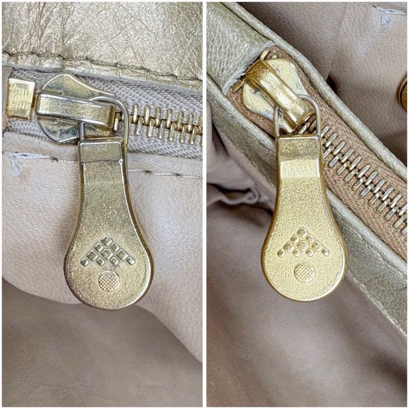 Bottega Veneta Shoulder Bag Shoulder Bag Gold Intrecciato Leather Semi Shoulder