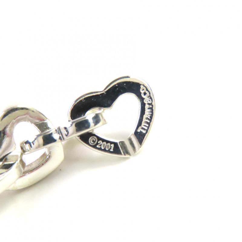 Tiffany & Co Heart Link Bracelet 925 750 Accessory Silver Gold Weight 36.2g