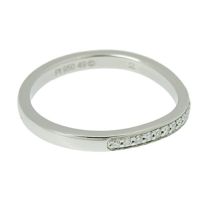 Cartier Ballerina Curved Half Eternity Diamond Ring Pt950 Platinum Diamond #49