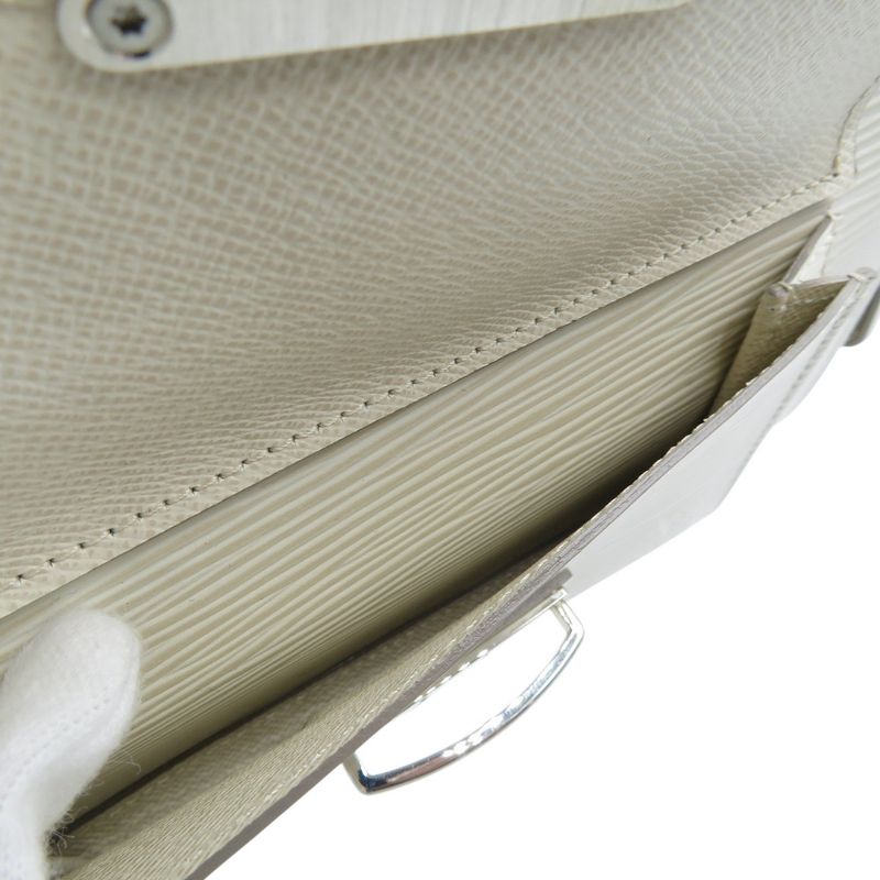 Louis Vuitton Portefeuille Astrid M6659j Epi Leather Silver Hardware Ivoire