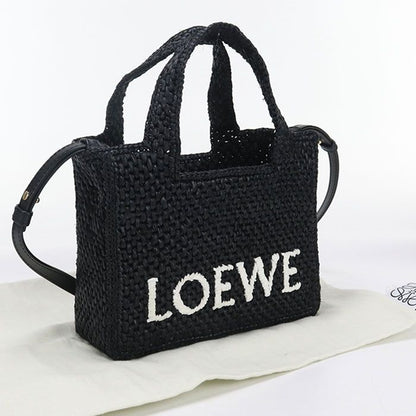 Loewe Tote Mini Loewe Font Alf1v46x01 Handbag Raffia Women's
