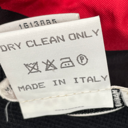 Very Rare Celine Jacket Logo Wool Silk With Chain V-neck Size 38 Multicolor