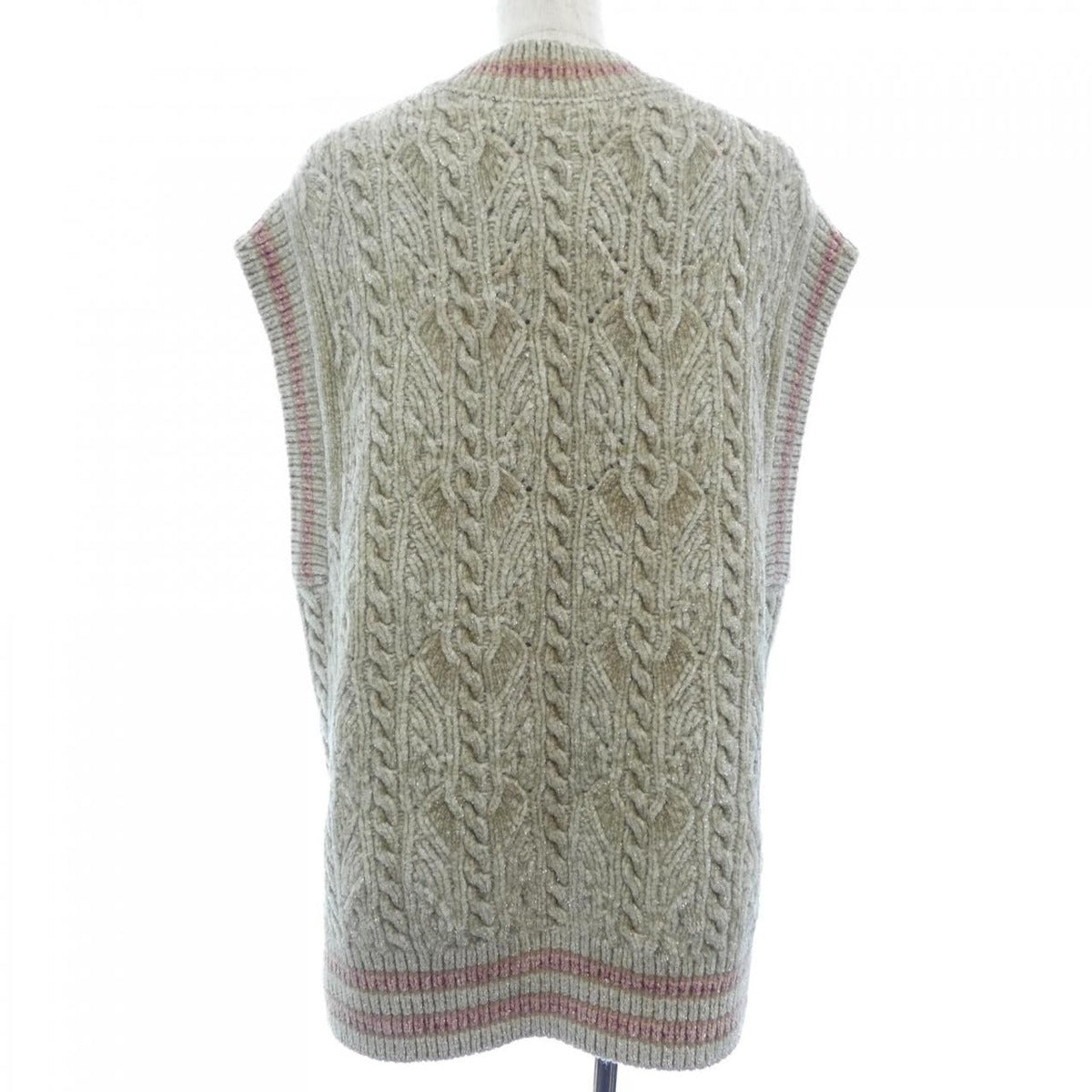 Chanel Vest Cashmere Beige Pink — view 2