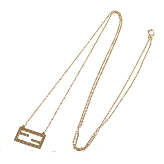 Fendi Necklace Is Gold Metal