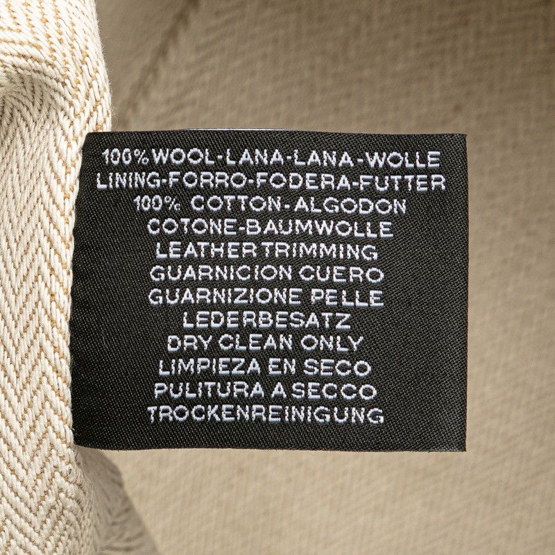 Hermes Brid A Black GM Handbag Pouch Rocabar Gris Flannel Wool Cotton Women