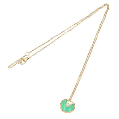 Cartier 18K Yellow Gold Diamond Chrysoprase Necklace — view 3