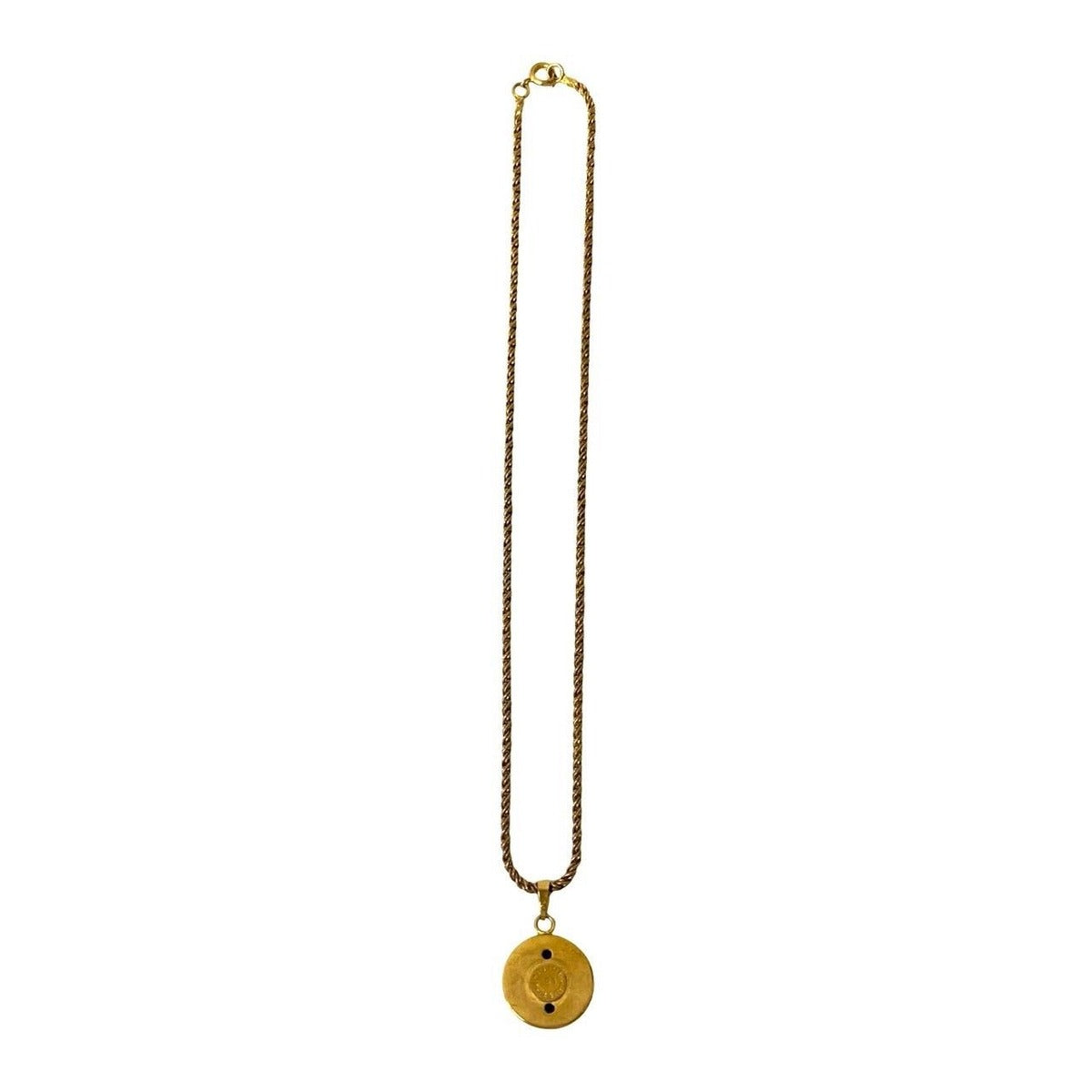 Celine Vintage Star Ball Logo Motif Chain Necklace Pendant Gold — view 5