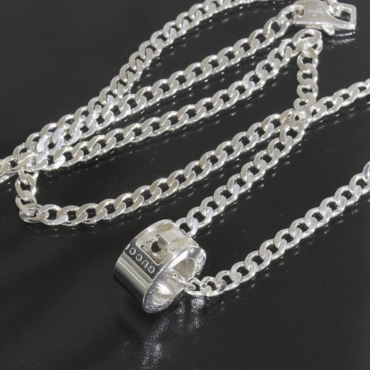 Gucci Cutout G Necklace Silver 925 E1370