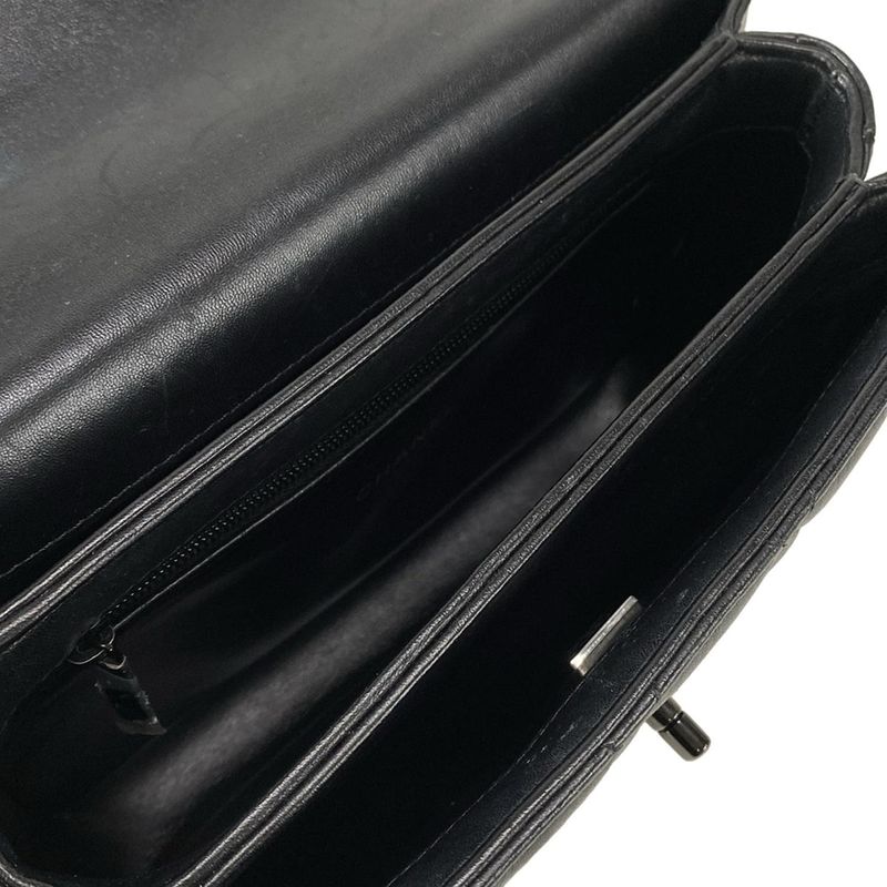 Chanel Handbag Trendy Cc/small Top Handle Flap Bag A92236 Black Lambskin