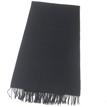 Hermes 100% Cashmere Logo Embroidery Fringe Scarf Stole Shawl