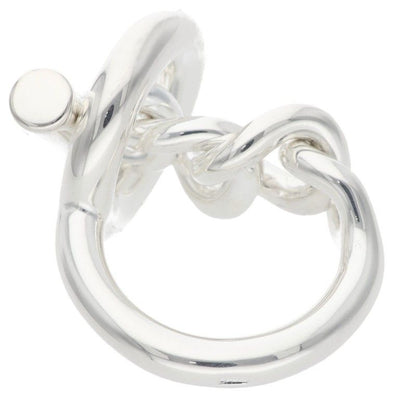 Hermes Croisette Silver Ring Men's 50 10