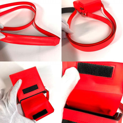 Louis Vuitton Shoulder Bag Marty M92160 Damier Gracée Leather Coral Red