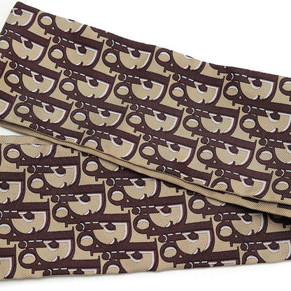 Dior Mitzah Scarf Brown Silk Oblique