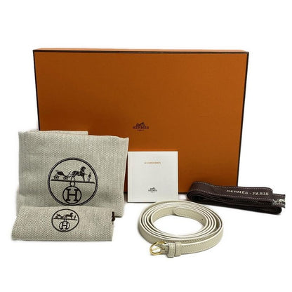 Hermes Sac 24/24 Van Cattle Mini 21 White And Nata Gold Hardware