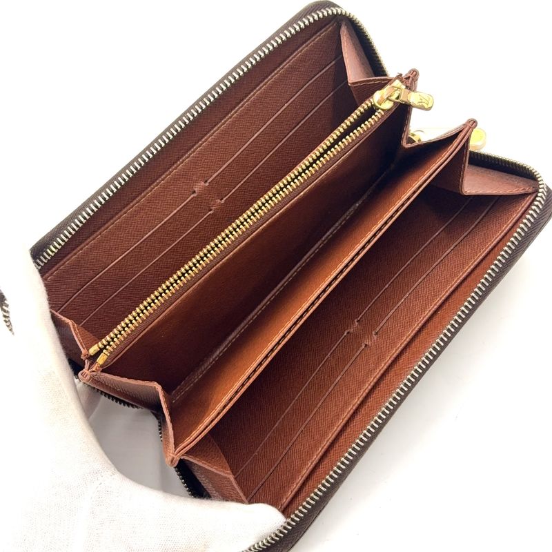 Louis Vuitton Zippy Wallet Monogram Fuchsia PVC Brown Round Zipper Long Wallet