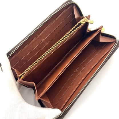 Louis Vuitton Zippy Wallet Monogram Fuchsia PVC Brown Round Zipper Long Wallet