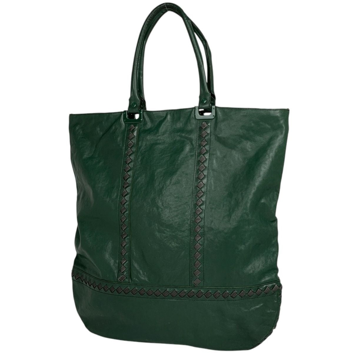 Bottega Veneta Intrecciato Tote Leather Green