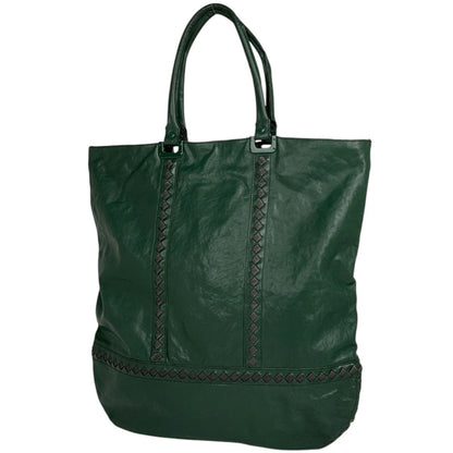 Bottega Veneta Intrecciato Tote Leather Green