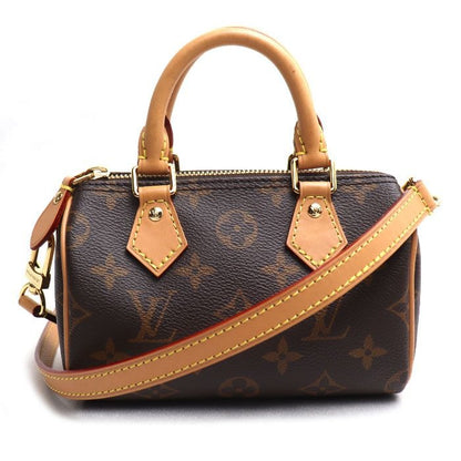 Louis Vuitton Nano Speedy 2-Way Shoulder Bag Brown